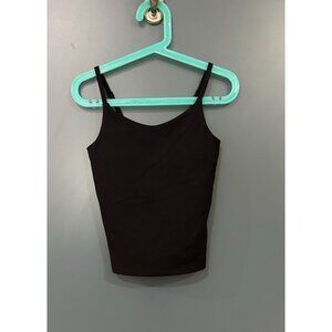 NWT Girls' Small (6/7) Super Soft Tank Top with Shelf Bra - Art Class Black S